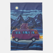 Happy Camper Camping Trip Art Theedoek (Verticaal)