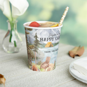 Happy Camper   Camping Verjaardag Papieren Bekers