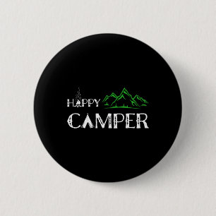 Happy Camper - Camping voor mannen Ronde Button 5,7 Cm