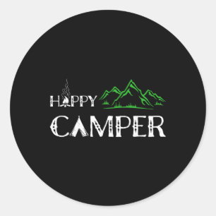 Happy Camper - Camping voor mannen Ronde Sticker