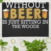 Happy Camper Camping zonder bier Theedoek (Gevouwen)
