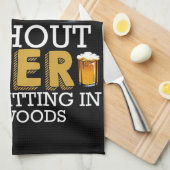 Happy Camper Camping zonder bier Theedoek (Quarter Fold)