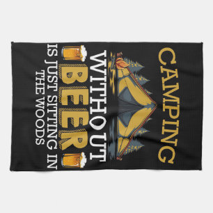 Happy Camper Camping zonder bier Theedoek