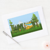 Happy Camper Campsite Rechthoekige Sticker (Envelop)