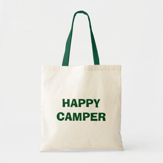 HAPPY CAMPER-canvas tas voor kampeerreizen en ring (Voorkant)