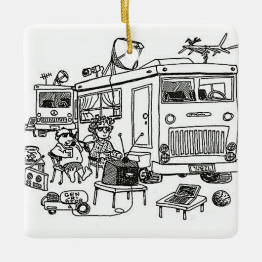 **HAPPY CAMPER** CHRISTMAS ORNAMENT (Voorkant)