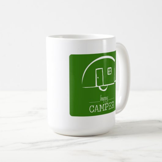 Happy Camper Coffee Mok (Voorkant rechts)