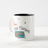 Happy Camper Coffee-Mok Tweekleurige Koffiemok (Voorkant links)