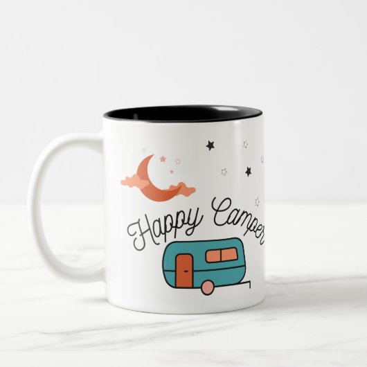 Happy Camper Coffee-Mok Tweekleurige Koffiemok (Links)