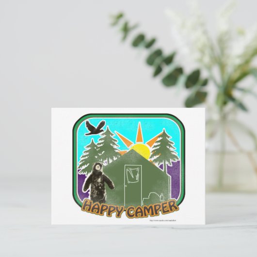 Happy Camper Color Briefkaart (Staand voorkant)