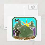 Happy Camper Color Briefkaart (Voorkant / Achterkant)