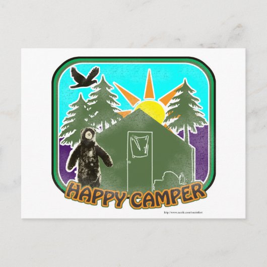 Happy Camper Color Briefkaart (Voorkant)