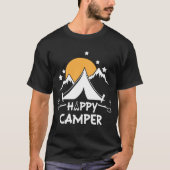 Happy Camper Cute Glamping Camp T-Shirt (Voorkant)