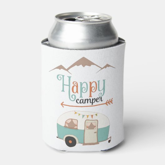 Happy Camper Cute RERV Blikjeskoeler (Blikje Voorkant)