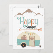 Happy Camper Cute RERV Briefkaart (Voorkant / Achterkant)