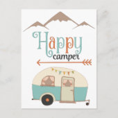 Happy Camper Cute RERV Briefkaart (Voorkant)