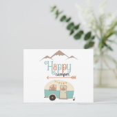 Happy Camper Cute RERV Briefkaart (Staand voorkant)