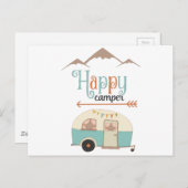 Happy Camper Cute RERV Briefkaart (Voorkant / Achterkant)