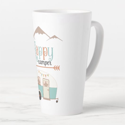 Happy Camper Cute RERV Latte Mok (Rechterhoek)