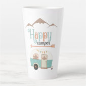 Happy Camper Cute RERV Latte Mok (Voorkant)