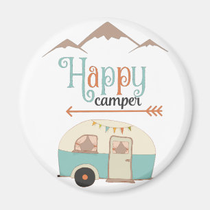 Happy Camper Cute RERV Magneet