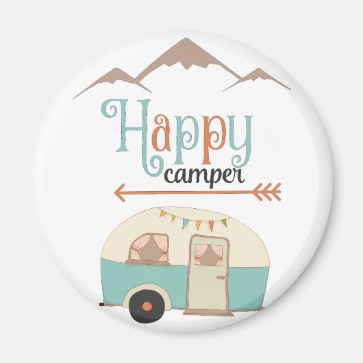 Happy Camper Cute RERV Magneet (Voorkant)