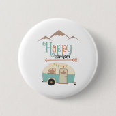 Happy Camper Cute RERV Ronde Button 5,7 Cm (Voorkant)