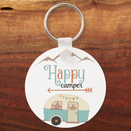 Happy Camper Cute RERV Sleutelhanger (Voorkant)