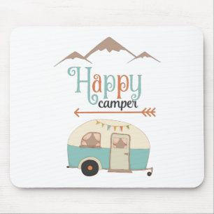Happy Camper Cute Retro RV Muismat