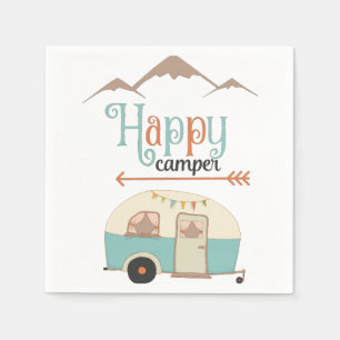 HAPPY CAMPER Cute Retro RV Servet