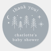 Happy Camper dank u Ronde Sticker (Voorkant)