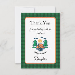 Happy Camper Dankkaart Kinderverjaardag Bedankkaart