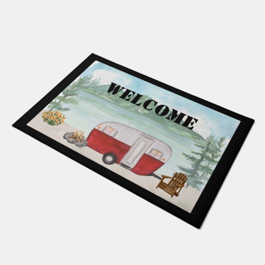 Happy Camper Deat Deuren Mat (Schuin)