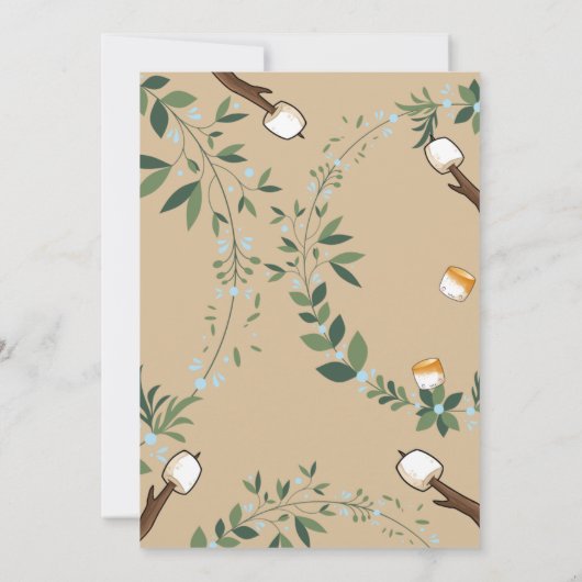 Happy Camper Different Birthday Invitation Kaart (Achterkant)