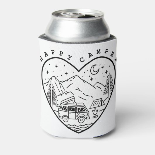 Happy Camper Doodle Blikjeskoeler (Blikje Achterkant)