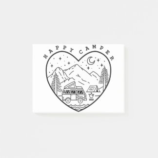 Happy Camper Doodle Post-it® Notes