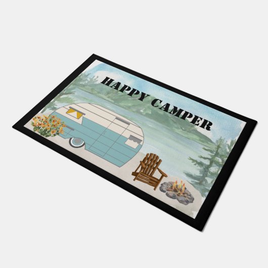 Happy Camper door Mat (Schuin)