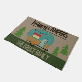 Happy Camper Doormat Gepersonaliseerd Camping Deurmat (Schuin)