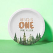 Happy Camper Forest eerste verjaardagspapier Bord