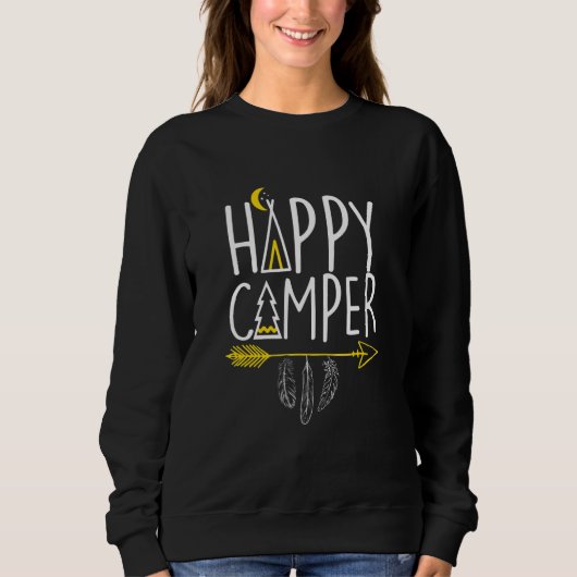 Happy Camper   Fun Camping And Hiking   Happy Camp Trui (Voorkant)