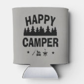 Happy Camper Fun Camping Quote Blikjeskoeler (Achterkant)
