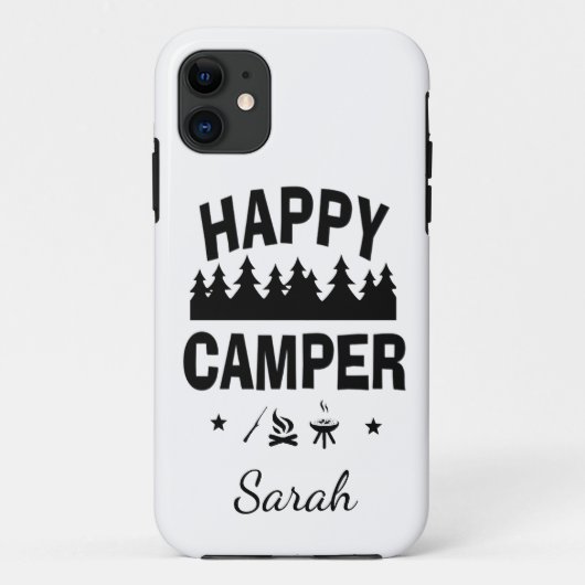Happy Camper Fun Camping Quote Case-Mate iPhone Case (Achterkant)