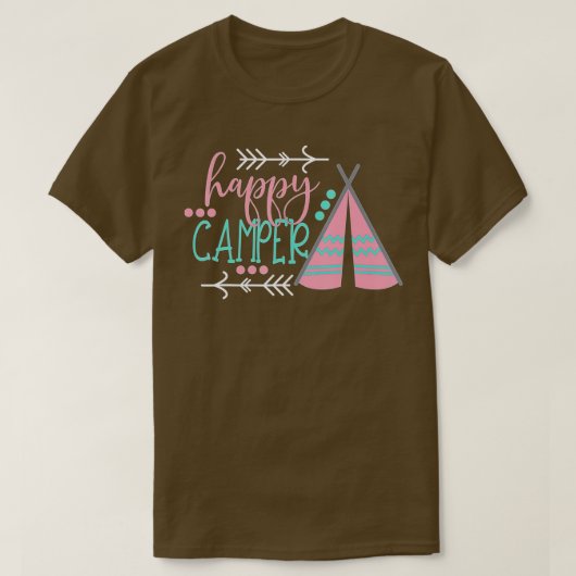 Happy Camper Funny Camping Gift for Kids Funny Boy T-shirt (Design voorkant)
