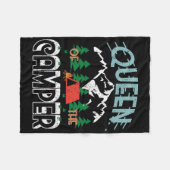 Happy Camper Funny Queen van de Camper Fleece Deken (Voorkant (Horizontaal))