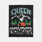 Happy Camper Funny Queen van de Camper Fleece Deken (Voorkant)