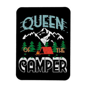 Happy Camper Funny Queen van de Camper Magneet
