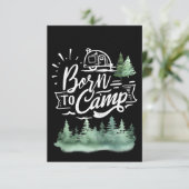 Happy Camper geboren in kamp Bedankkaart (Staand voorkant)
