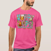Happy Camper gevoed door alcohol kamperen T-shirt (Voorkant)