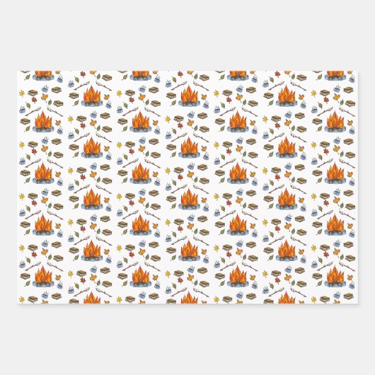 Happy Camper Gift Wrap Inpakpapier Vel (Voorkant)