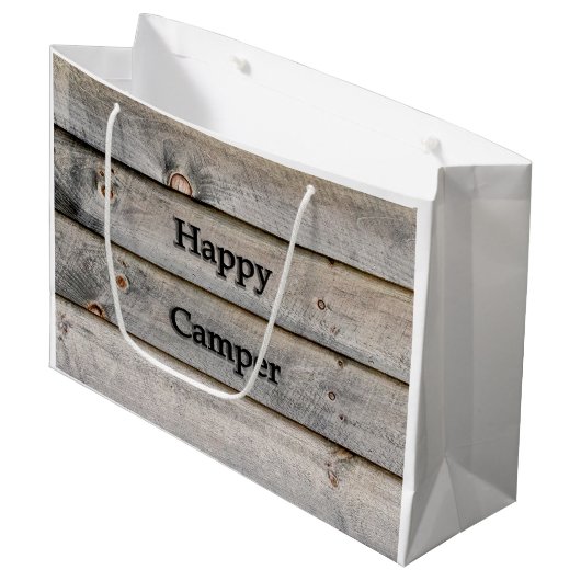 Happy Camper Groot Cadeauzakje (Voorkant Gekanteld)